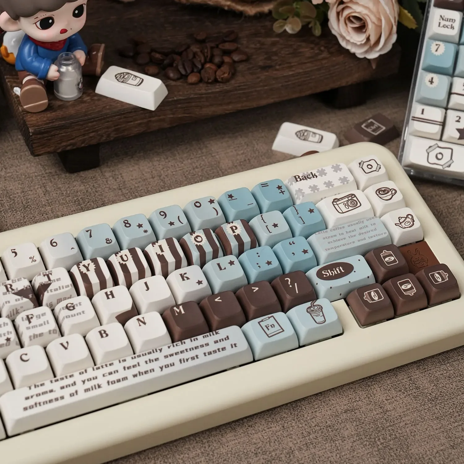 Latte Blue Brown PBT Material XDA Height 140 Keycap Customized Mechanical Keyboard Keycap Original
Latte Blue Brown PBT Material XDA Height 140 Keycap Customized Mechanical Keyboard Keycap Original
