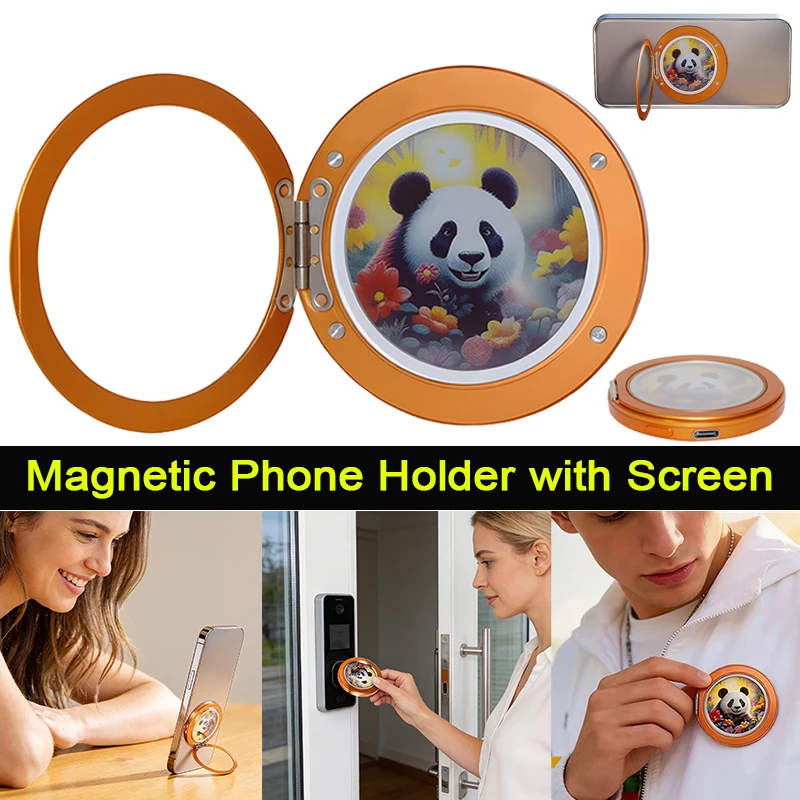 Universal 6 Color E-Ink Screen Magnetic Phone Holder APP Control Electronic Fridge Magnet Smart Badge NFC Custom Photo Keychain
Universal 6 Color E-Ink Screen Magnetic Phone Holder APP Control Electronic Fridge Magnet Smart Badge NFC Custom Photo Keychain