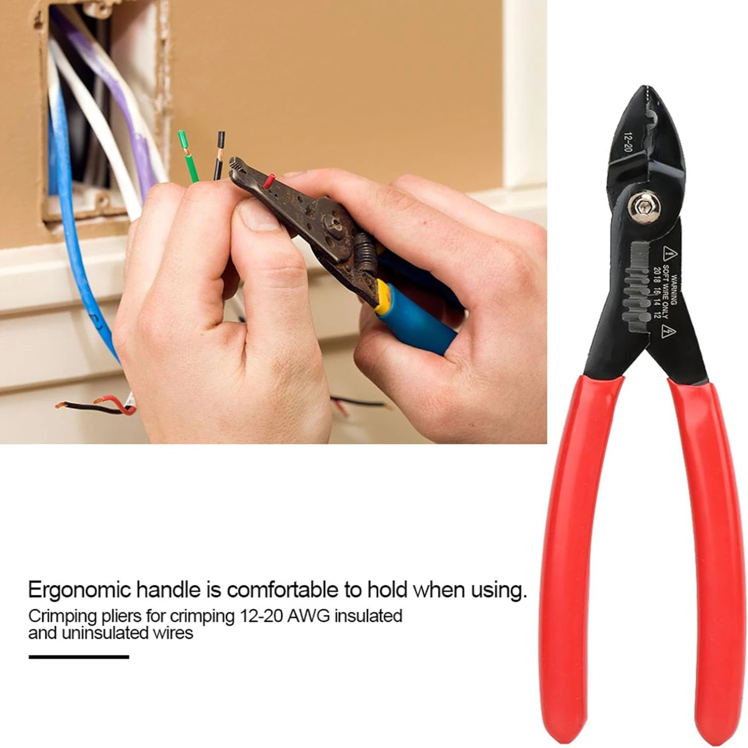 Efficient, Convenient, and Precise Durable High-Quality 7-Inch Professional Crimping Stripping Pliers - Reliable Tool with Ergon
Efficient, Convenient, and Precise Durable High-Quality 7-Inch Professional Crimping Stripping Pliers - Reliable Tool with Ergon