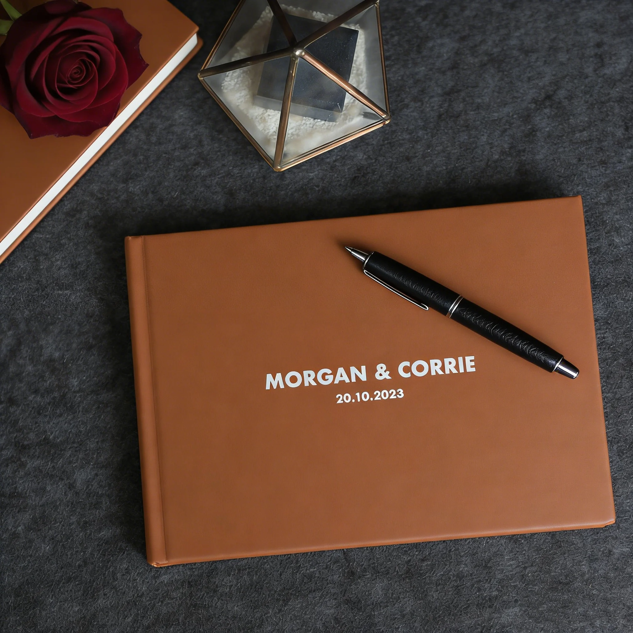 Hardcover Lay-Flat Linen Wedding Guest Book - Custom Personalized Memory Sign-in Book for Wedding Reception, Bridal Shower & Ann
Hardcover Lay-Flat Linen Wedding Guest Book - Custom Personalized Memory Sign-in Book for Wedding Reception, Bridal Shower & Ann