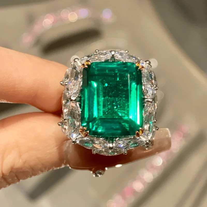 ZOCA 925 Sterling Silver Wedding Finger Rings For Women Emerald Tourmaline Gemstone Ring Engagement Party Jewelry
ZOCA 925 Sterling Silver Wedding Finger Rings For Women Emerald Tourmaline Gemstone Ring Engagement Party Jewelry