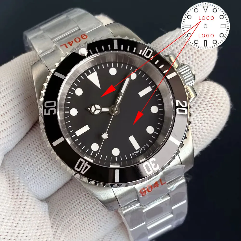 Customized Tandorio 40mm Diver Black Men Watches Sapphire Glass 200m Waterproof PT5000/Miytota 8215 Automatic Movement Watch
Customized Tandorio 40mm Diver Black Men Watches Sapphire Glass 200m Waterproof PT5000/Miytota 8215 Automatic Movement Watch
