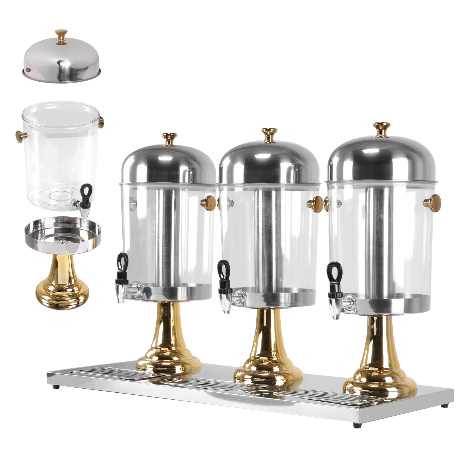 24-Litre All-in-One Commercial Drink Dispenser Leak-proof Spigot & Detachable Drip Tray Juice Dispenser for Party Bar Restaurant
24-Litre All-in-One Commercial Drink Dispenser Leak-proof Spigot & Detachable Drip Tray Juice Dispenser for Party Bar Restaurant