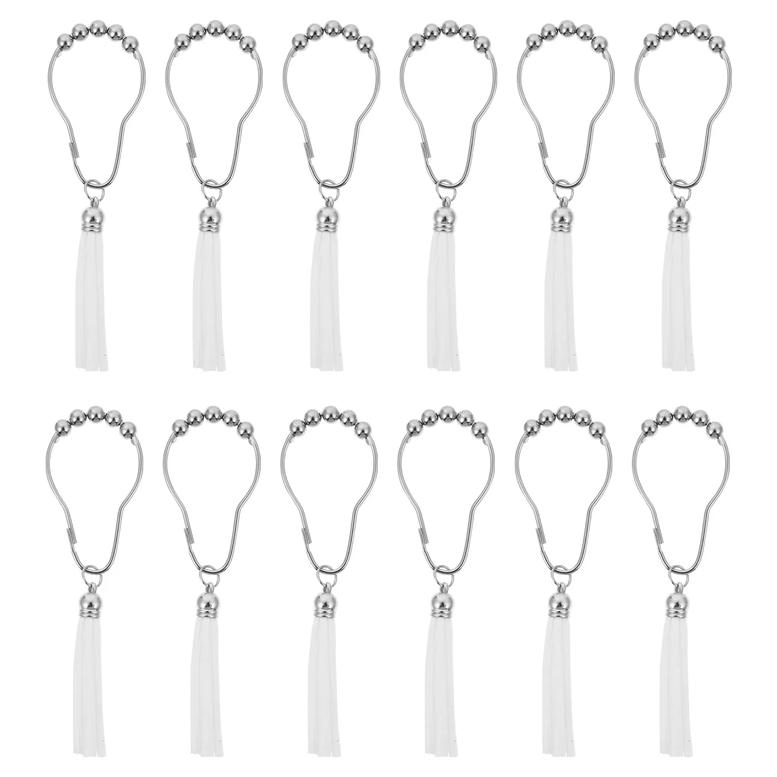 12 Pcs Shower Curtain Hook Bathroom Curtains Hooks Home Tassels for Metal Glide Rings
12 Pcs Shower Curtain Hook Bathroom Curtains Hooks Home Tassels for Metal Glide Rings