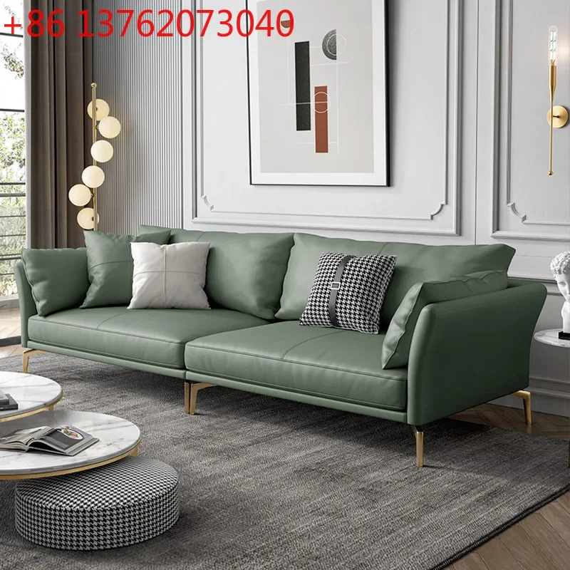 Leather sofa Italian living room three-person down straight row sofa simple small apartment sofa
Leather sofa Italian living room three-person down straight row sofa simple small apartment sofa