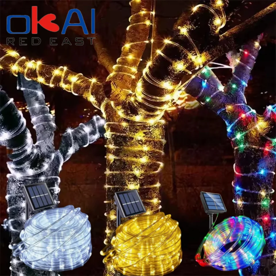 Светодиодная солнечная лента, веревочная трубка, сказочный свет, гирлянда на солнечной энергии, гирлянда, рождественский декор для наружного сада, газона, дерева, двора, забора
Светодиодная солнечная лента, веревочная трубка, сказочный свет, гирлянда на солнечной энергии, гирлянда, рождественский декор для наружного сада, газона, дерева, двора, забора
