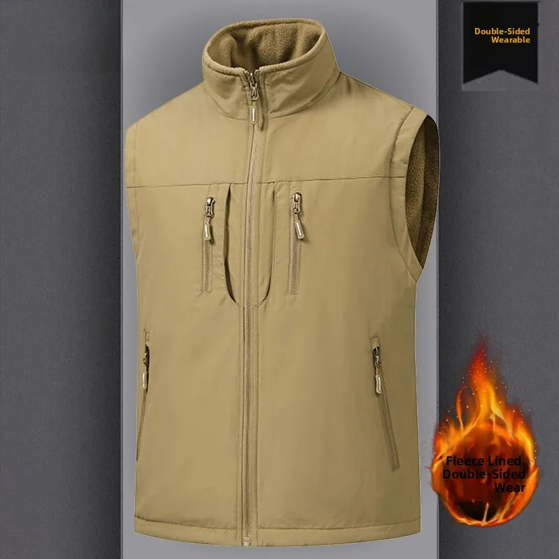 ex Outdoor Sports Vest Double-Sided Wear Fce Lined Jaet Multiple kets Large Size Fce Vest Warm Ci Sle
ex Outdoor Sports Vest Double-Sided Wear Fce Lined Jaet Multiple kets Large Size Fce Vest Warm Ci Sle
