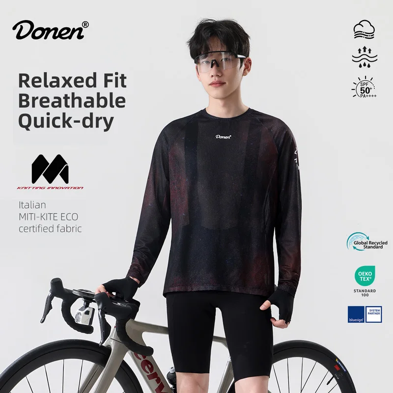 DONEN Commuter Casual Cycling Jersey Quick-Dry Breathable Sun-Protective Moisture-Wicking 3-Pocket Bike Long Sleeve T-Shirt
DONEN Commuter Casual Cycling Jersey Quick-Dry Breathable Sun-Protective Moisture-Wicking 3-Pocket Bike Long Sleeve T-Shirt