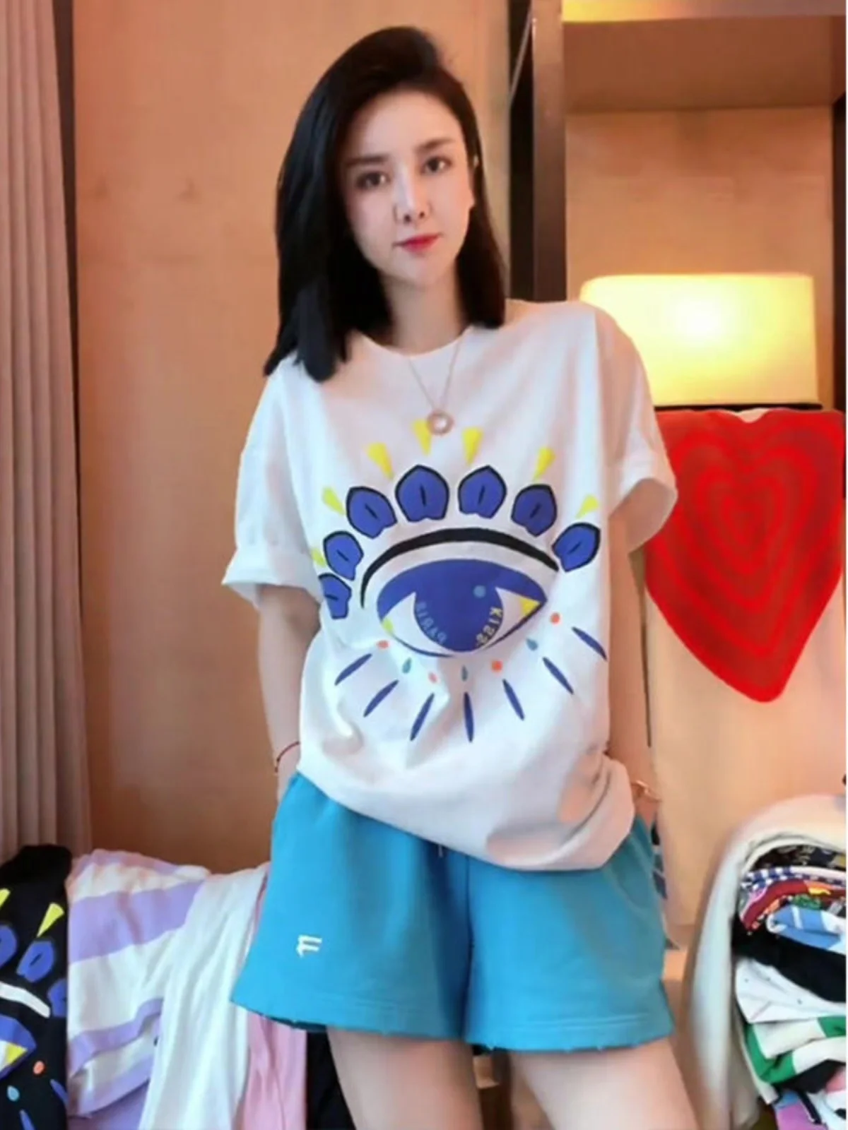 Fashionable Casual Sportswear Set Women's round Neck T-shirt Elastic Waist Shorts Summer 2026 New Arrival round Neck Design
Fashionable Casual Sportswear Set Women's round Neck T-shirt Elastic Waist Shorts Summer 2026 New Arrival round Neck Design