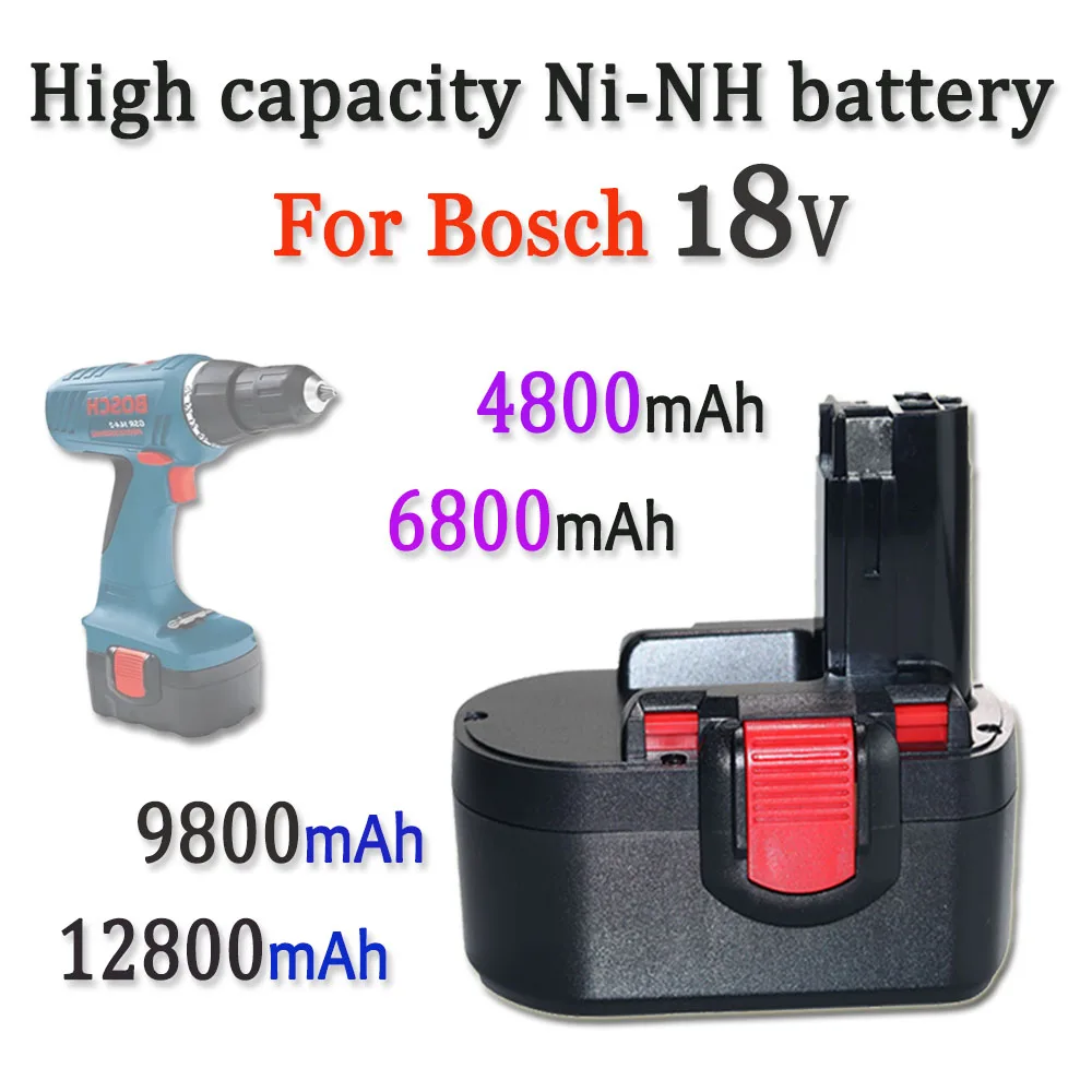 For Bosch 18V 4800/6800/9800/12800mAh Ni-MH Rechargeable Battery Cordless Power Tools
For Bosch 18V 4800/6800/9800/12800mAh Ni-MH Rechargeable Battery Cordless Power Tools