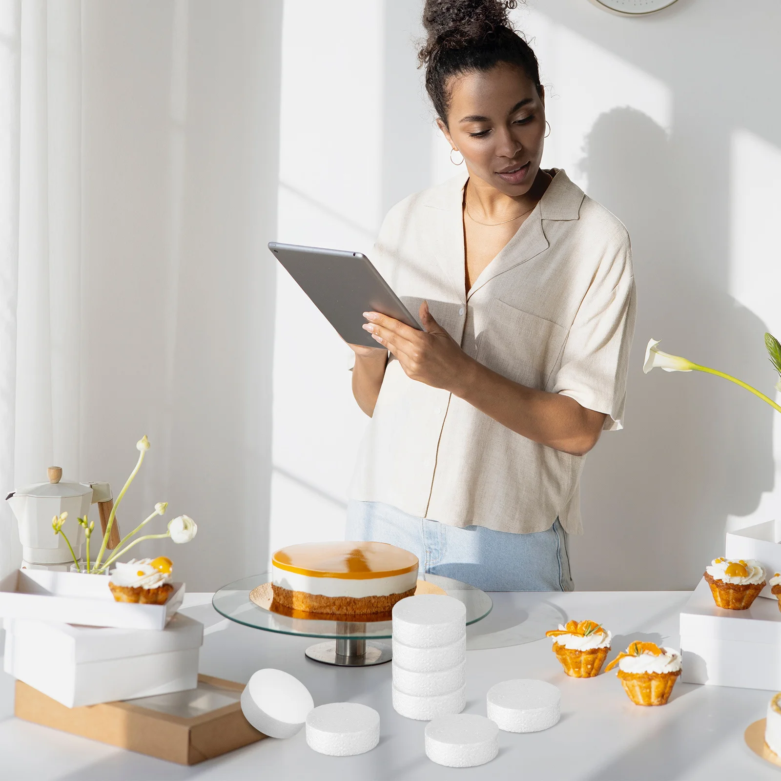 18Pcs Foam Circles Versatile Craft Material for Cake Tiers Floral Arrangements and Classroom Art Projects Supplies
18Pcs Foam Circles Versatile Craft Material for Cake Tiers Floral Arrangements and Classroom Art Projects Supplies