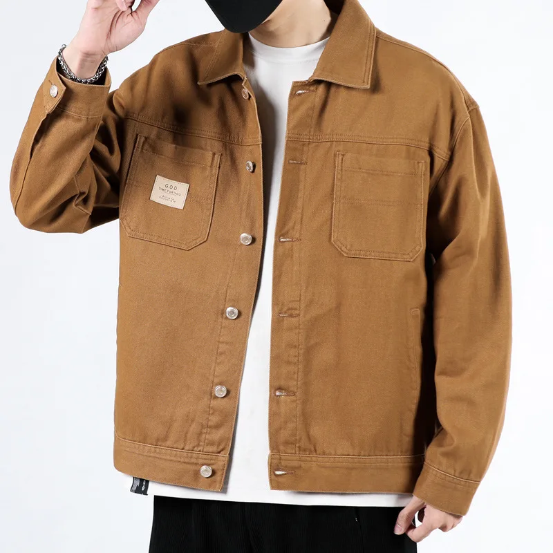 MS302 Men's Denim Coats Spring Autumn Loose Vintage Lapel Versatile Casual Long Sleeve Tops Solid Color Simple Youth Jackets
MS302 Men's Denim Coats Spring Autumn Loose Vintage Lapel Versatile Casual Long Sleeve Tops Solid Color Simple Youth Jackets
