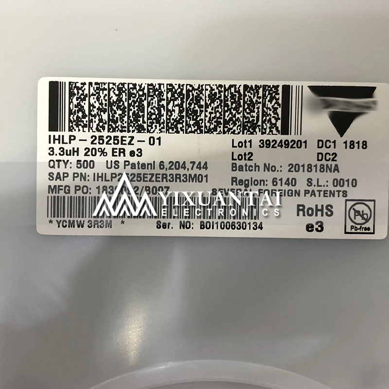 5pcs 50pcs 100pcs Free shipping original IHLP2525EZER3R3M01 IHLP2525EZE 3.3UH 8A SMD
5pcs 50pcs 100pcs Free shipping original IHLP2525EZER3R3M01 IHLP2525EZE 3.3UH 8A SMD
