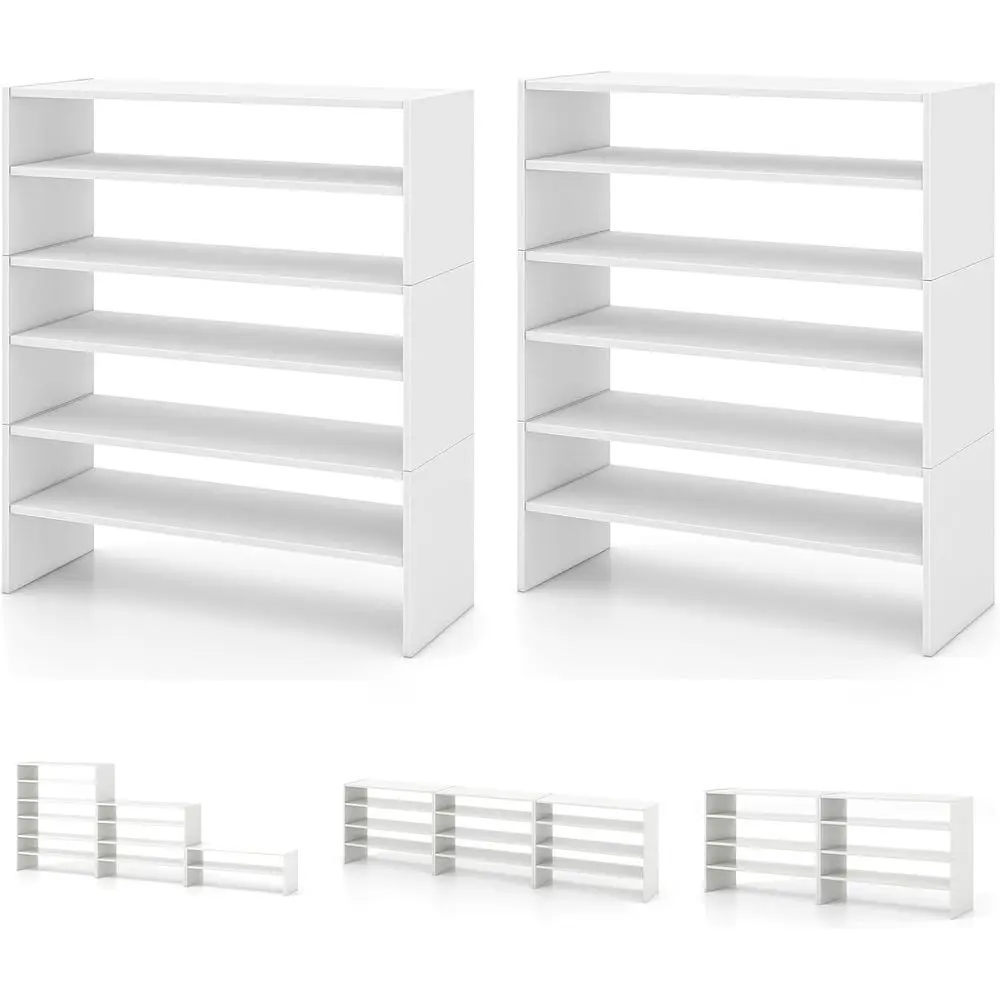 6-ярусная деревянная полка для обуви, штабелируемая, на 18 пар, ширина 31 дюйм, подходит для прихожей, гостиной, офиса (белая)
6-ярусная деревянная полка для обуви, штабелируемая, на 18 пар, ширина 31 дюйм, подходит для прихожей, гостиной, офиса (белая)