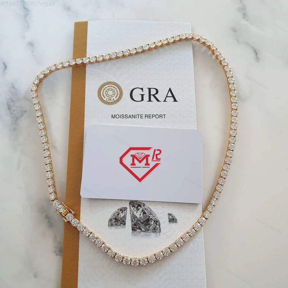 Factory 925 Sterling Silver Necklace Iced Vvs Moissanite Gra Certificate Hip Hop Diamond Tennis Chain
Factory 925 Sterling Silver Necklace Iced Vvs Moissanite Gra Certificate Hip Hop Diamond Tennis Chain