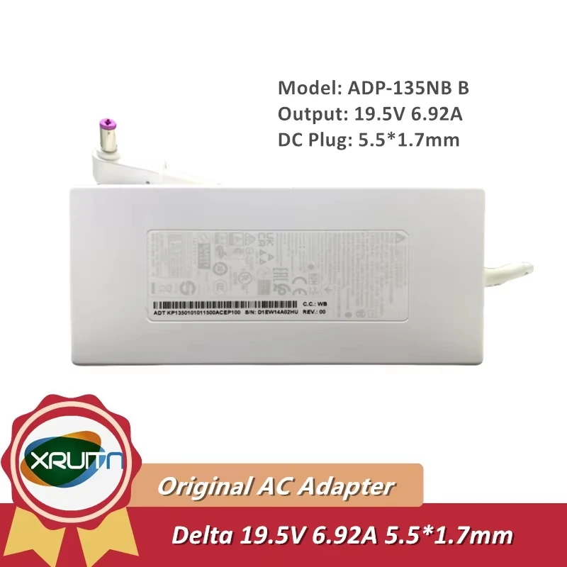 Оригинальный адаптер переменного тока DELTA ADP-135NB B 19,5 В 6,92 А 135 Вт A18-135P1A, зарядное устройство для ноутбука ACER ASPIRE7 NITRO 5 AN515, блок питания
Оригинальный адаптер переменного тока DELTA ADP-135NB B 19,5 В 6,92 А 135 Вт A18-135P1A, зарядное устройство для ноутбука ACER ASPIRE7 NITRO 5 AN515, блок питания