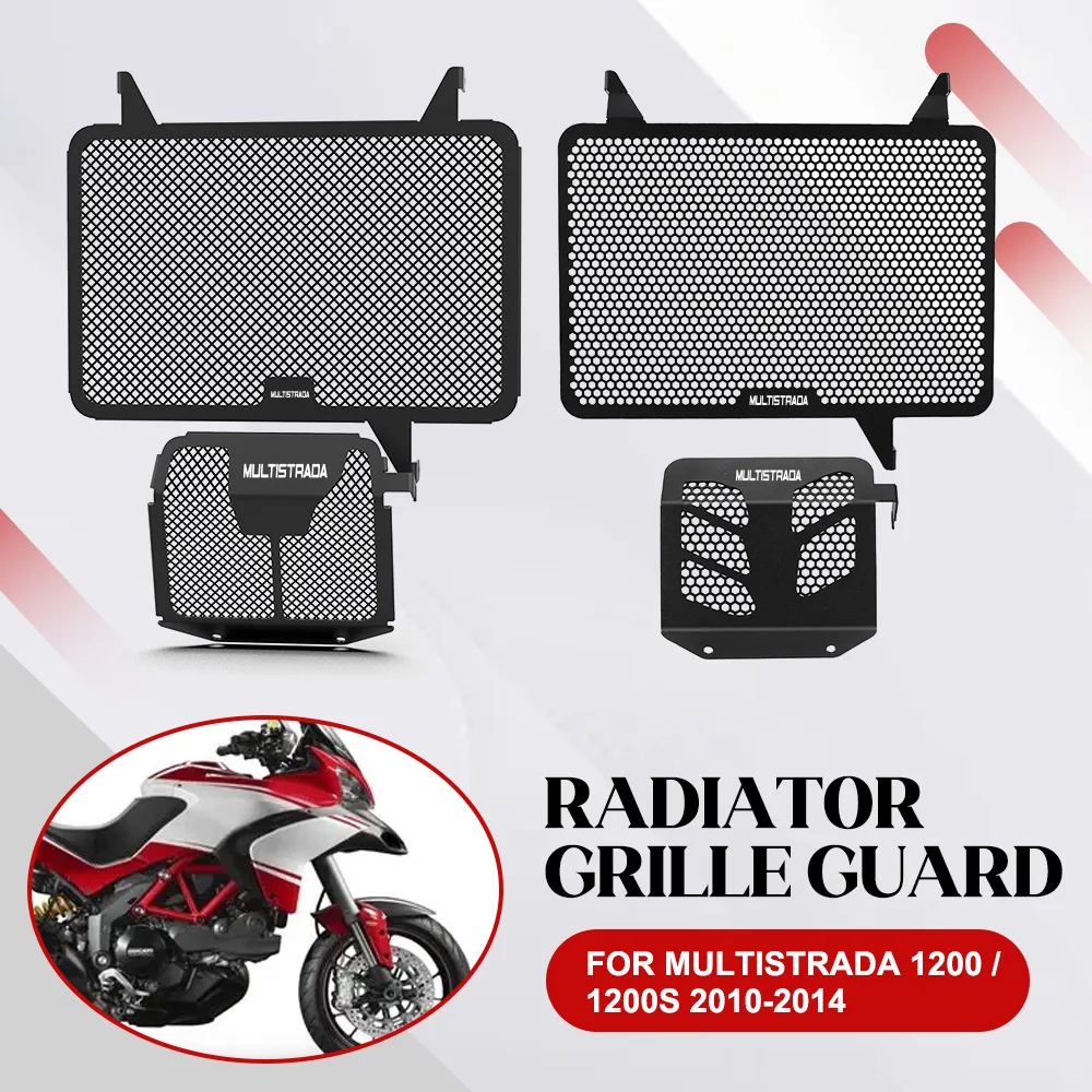 For Ducati Multistrada 1200 / 1200S 2010-2012-2013-2014 Motorcycle Aluminium Radiator Guard and Cylinder Head Guard Complete Set
For Ducati Multistrada 1200 / 1200S 2010-2012-2013-2014 Motorcycle Aluminium Radiator Guard and Cylinder Head Guard Complete Set