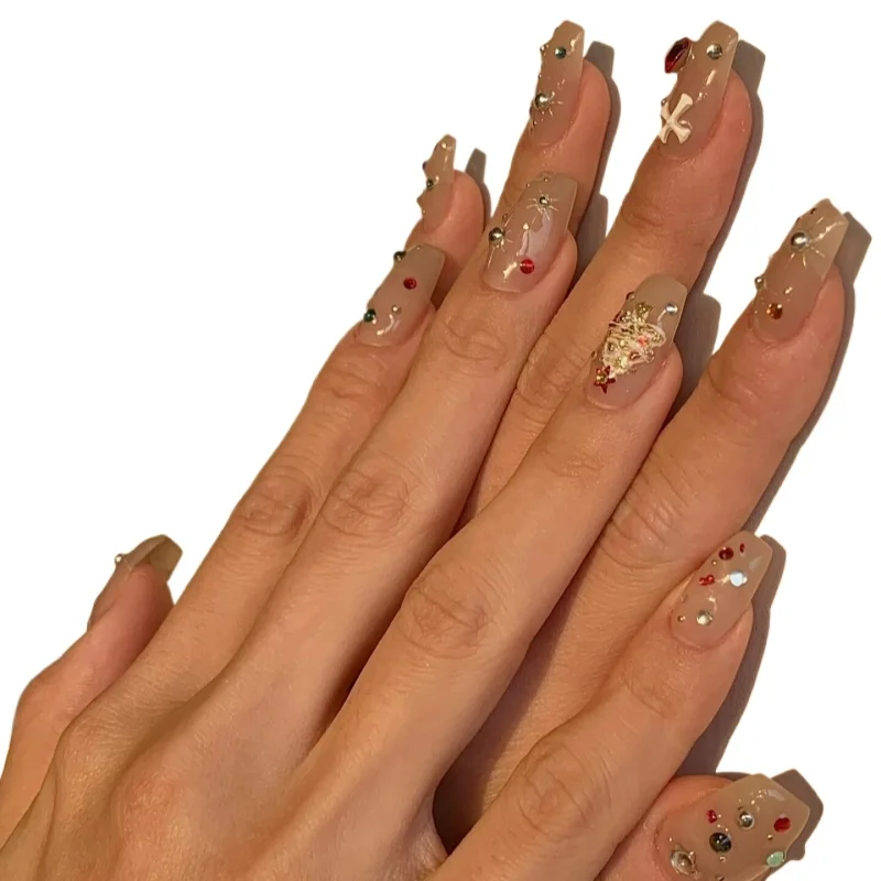 Nail art series Ice through nude cold feeling hand-worn nail niche nail art
Nail art series Ice through nude cold feeling hand-worn nail niche nail art