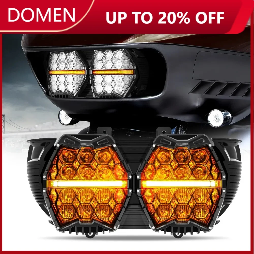 240 Вт для Harley-Davidson Road Glide Светодиодная двойная фара для моделей 2015-2024 гг., с режимами дальнего света, ближнего света и DRL IP67
240 Вт для Harley-Davidson Road Glide Светодиодная двойная фара для моделей 2015-2024 гг., с режимами дальнего света, ближнего света и DRL IP67