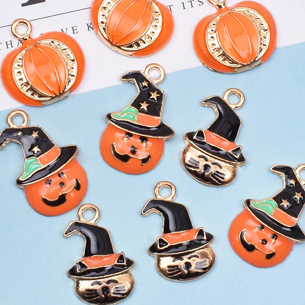 10Pcs Halloween Design Oil Drip Pendant Charms Alloy Jewelry Making Materials Bracelet Necklace Gift Making Supplies
10Pcs Halloween Design Oil Drip Pendant Charms Alloy Jewelry Making Materials Bracelet Necklace Gift Making Supplies