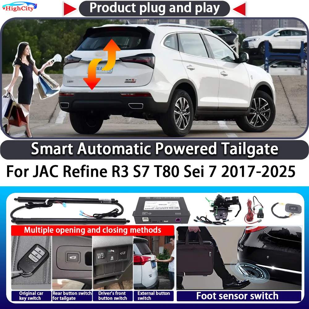 For JAC Refine R3 S7 T80 Sei 7 2017-2025 OEM Smart Automatic Powered Tailgate Key Control Trunk Lift Kit Electric Power Tailgate
For JAC Refine R3 S7 T80 Sei 7 2017-2025 OEM Smart Automatic Powered Tailgate Key Control Trunk Lift Kit Electric Power Tailgate