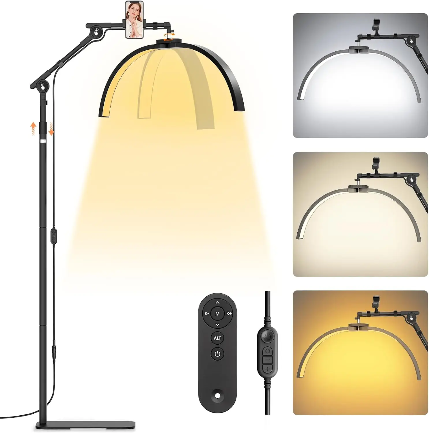 Foldable LED Floor Lamp for Eyelash Extensions - 45W Adjustable Light with Phone Holder
Foldable LED Floor Lamp for Eyelash Extensions - 45W Adjustable Light with Phone Holder