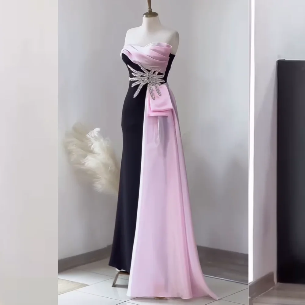 Customized Elegant Pleat Draped Applique Sequined A-line Strapless Long Dresses Bespoke Occasion Dresses Matching Exquisite
Customized Elegant Pleat Draped Applique Sequined A-line Strapless Long Dresses Bespoke Occasion Dresses Matching Exquisite