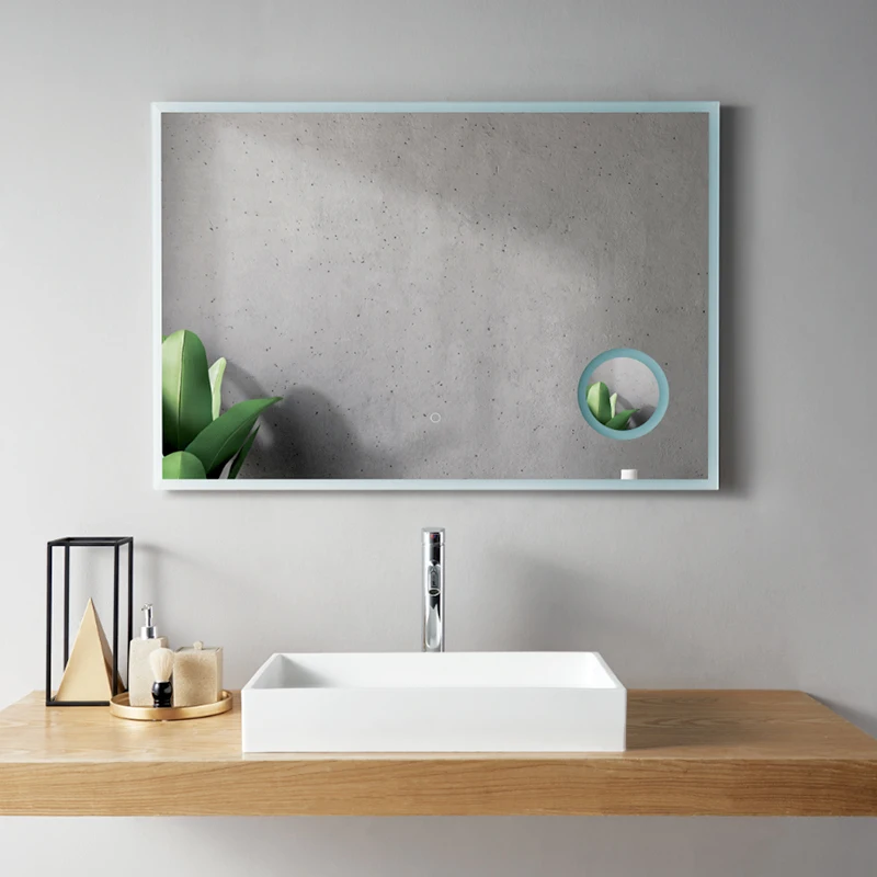 Modern Smart Home Touch Screen LED Mirror Wall Mirror With LED Light Bathroom Mirror With Time And Temperature Display
Modern Smart Home Touch Screen LED Mirror Wall Mirror With LED Light Bathroom Mirror With Time And Temperature Display