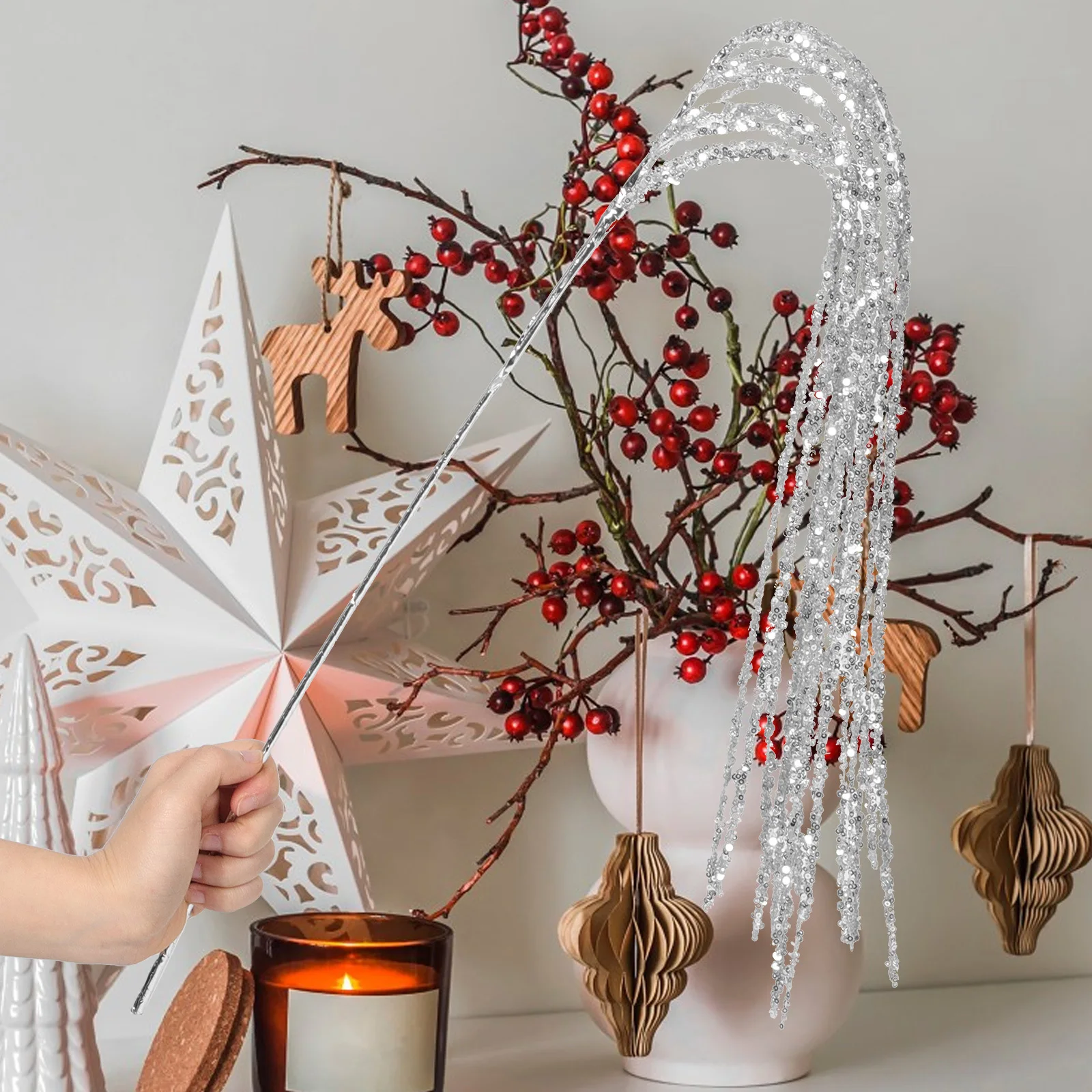 Artificial Xmas Picks Plastic Bead Branch Fake Christmas Branch Indoor Holiday Decoration Party Xmas Artificial Picks
Artificial Xmas Picks Plastic Bead Branch Fake Christmas Branch Indoor Holiday Decoration Party Xmas Artificial Picks