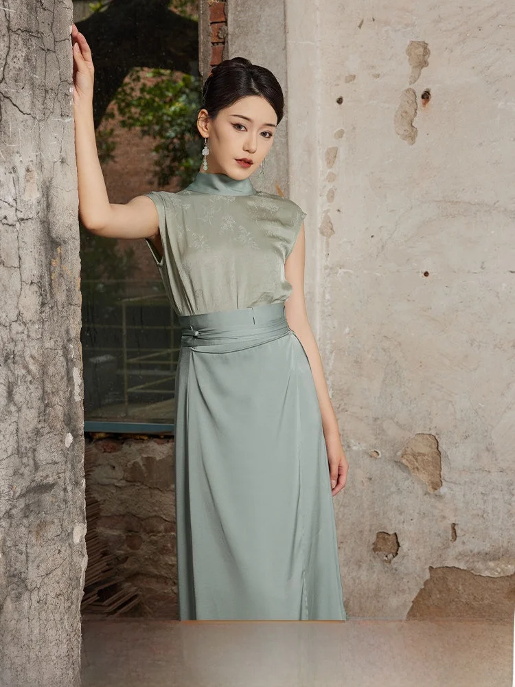 Summer Hanfu Women's Reformed Silk Skirt Original Design Commute Daily High-End Satin Surface National Sle Top Hanfu Suit
Summer Hanfu Women's Reformed Silk Skirt Original Design Commute Daily High-End Satin Surface National Sle Top Hanfu Suit