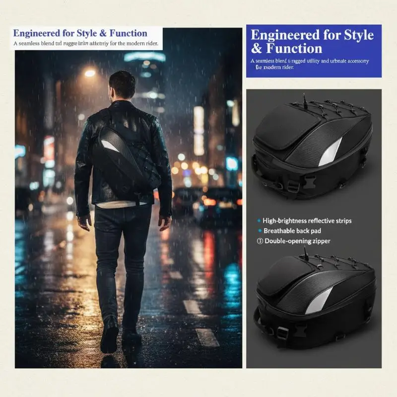 Motorcycle Tail Bag Multifunctional Rear Seat Waterproof Backpack with Storage Compartments for Travel
Motorcycle Tail Bag Multifunctional Rear Seat Waterproof Backpack with Storage Compartments for Travel