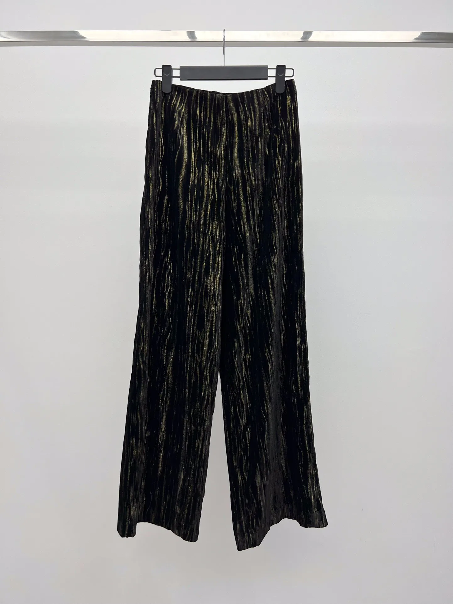 2024 Women's Clothing Gold velvet high-waisted wide-leg pants Spring Summer New 407
2024 Women's Clothing Gold velvet high-waisted wide-leg pants Spring Summer New 407