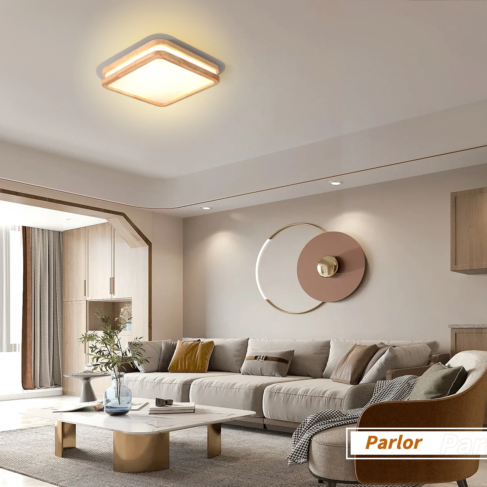 Wooden LED Ceiling Light Modern Nordic Square Lamp Home Living Room Bedroom Study Surface Lighting Fixture Home Decoration
Wooden LED Ceiling Light Modern Nordic Square Lamp Home Living Room Bedroom Study Surface Lighting Fixture Home Decoration