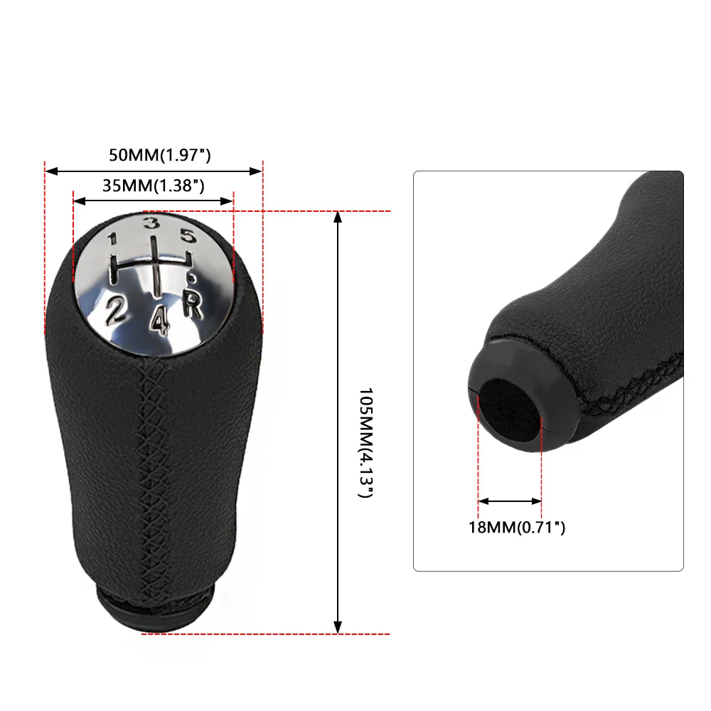 5 Speed Leather Wrapped Gear Shift Knob Manual Gear Handball Fit Renault Clio MK2 MK3
5 Speed Leather Wrapped Gear Shift Knob Manual Gear Handball Fit Renault Clio MK2 MK3