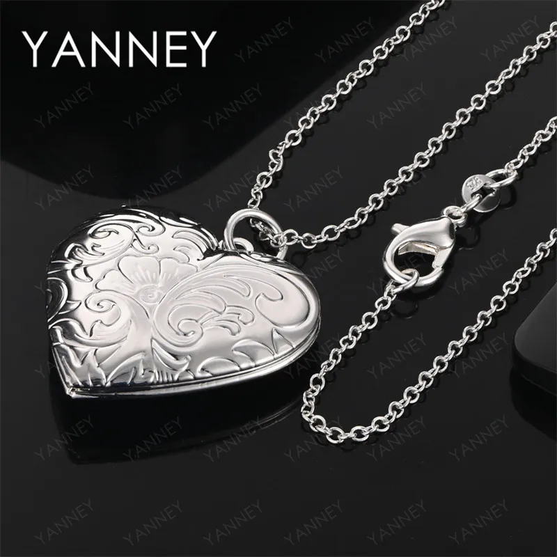 925 Sterling Silver 16-30 Inch Fashion Pattern Love Heart Necklace Women Gift Luxury Elegant Party Wedding
925 Sterling Silver 16-30 Inch Fashion Pattern Love Heart Necklace Women Gift Luxury Elegant Party Wedding