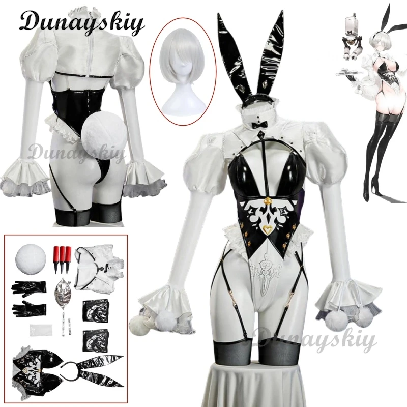 Game NieR: Automata 2B Sexy Cosplay Costume Maid Doujin Bunny Girl Uniforms Headwear Props Wig Halloween Rabbit Girl Clothes
Game NieR: Automata 2B Sexy Cosplay Costume Maid Doujin Bunny Girl Uniforms Headwear Props Wig Halloween Rabbit Girl Clothes