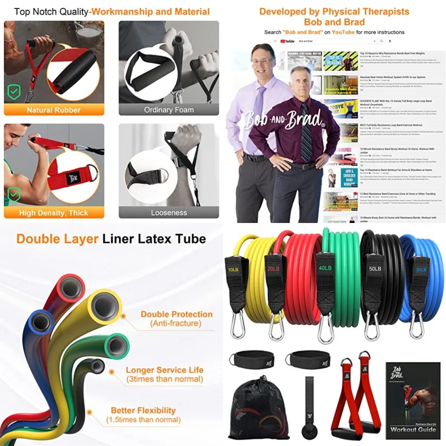 Resistance Bands Set, Stackable Up to - Workout Bands with Handles, Door Anchor Ankle Straps - Heavy Duty Exercise Bands for St
Resistance Bands Set, Stackable Up to - Workout Bands with Handles, Door Anchor Ankle Straps - Heavy Duty Exercise Bands for St