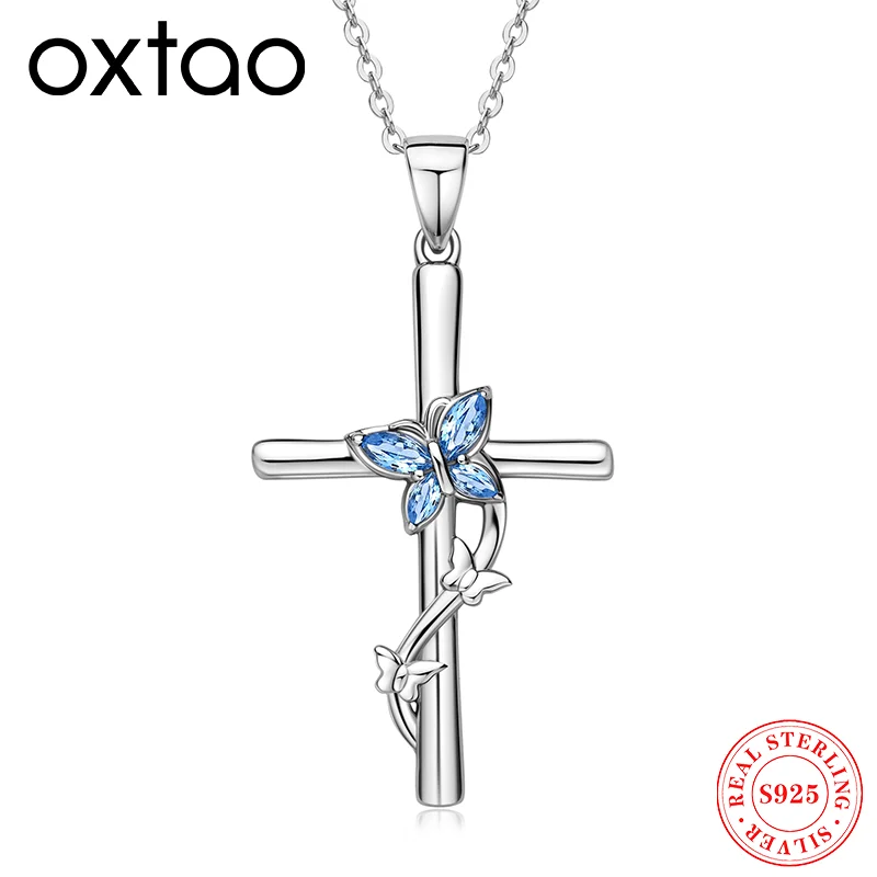 OXTAO синий циркон кулон-бабочка ожерелье из стерлингового серебра 925 пробы женские ожерелья с крестом для женщин день рождения ювелирные изделия подарок
OXTAO синий циркон кулон-бабочка ожерелье из стерлингового серебра 925 пробы женские ожерелья с крестом для женщин день рождения ювелирные изделия подарок