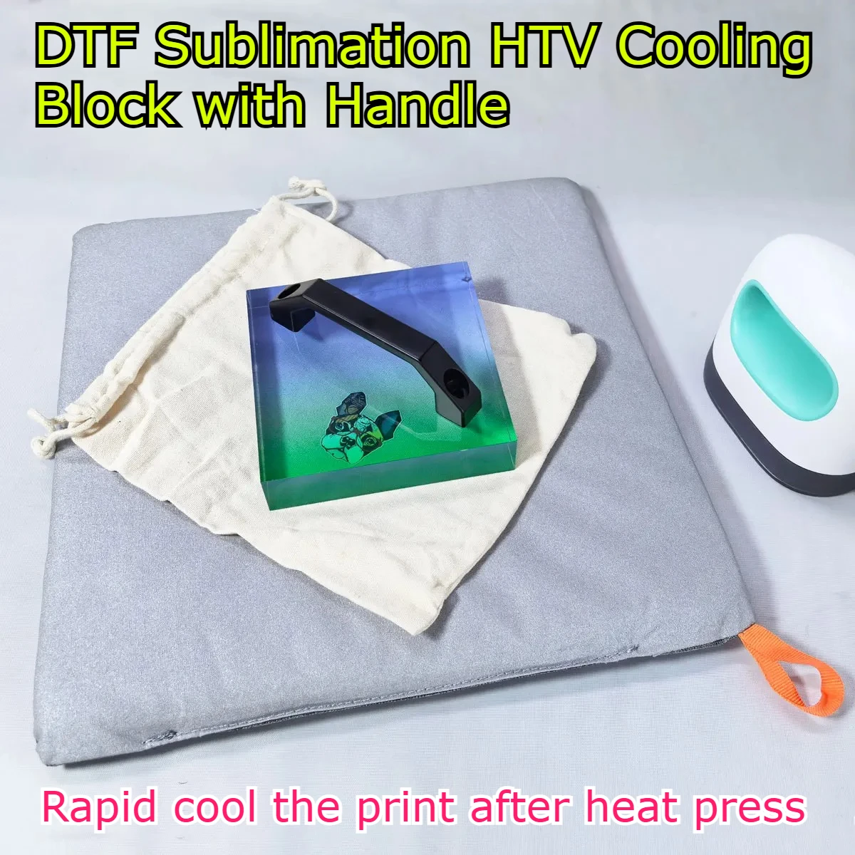 DTF Sublimation HTV Cooling Block with Handle Heat Transfer Hot Press Cooling Accessories and Parts Heat-insulating Transfer Pad
DTF Sublimation HTV Cooling Block with Handle Heat Transfer Hot Press Cooling Accessories and Parts Heat-insulating Transfer Pad
