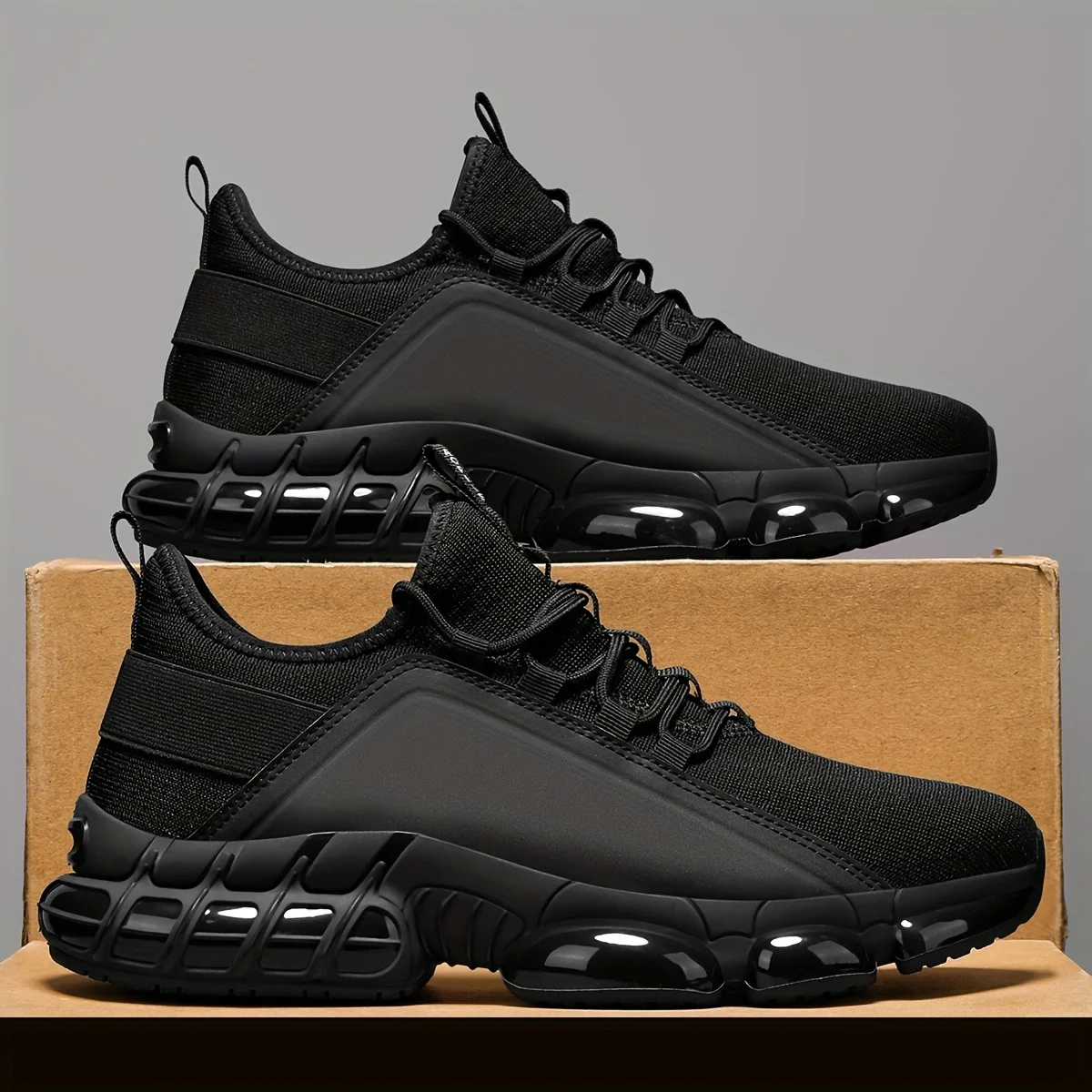 AOPLUS Men's Breathable Running Shoes - Lightweight Road Training Sneakers, Black with White Stripes, Low-Top Design, All-Sea
AOPLUS Men's Breathable Running Shoes - Lightweight Road Training Sneakers, Black with White Stripes, Low-Top Design, All-Sea