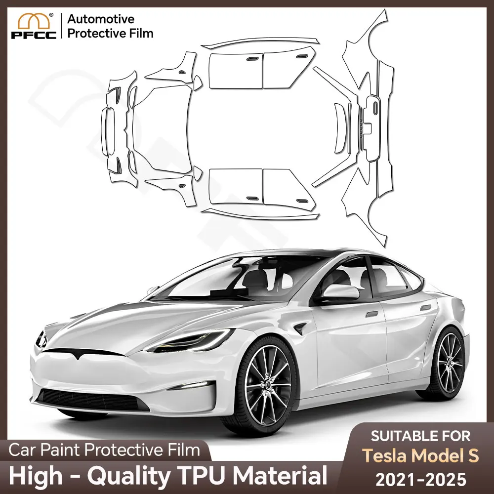 PFCC Tpu Car Paint Protection Film for Tesla Model S 2021-2025 Pre Cut Anti Scratch Resistant Clear Bra Ppf Decal Kit Sticker
PFCC Tpu Car Paint Protection Film for Tesla Model S 2021-2025 Pre Cut Anti Scratch Resistant Clear Bra Ppf Decal Kit Sticker