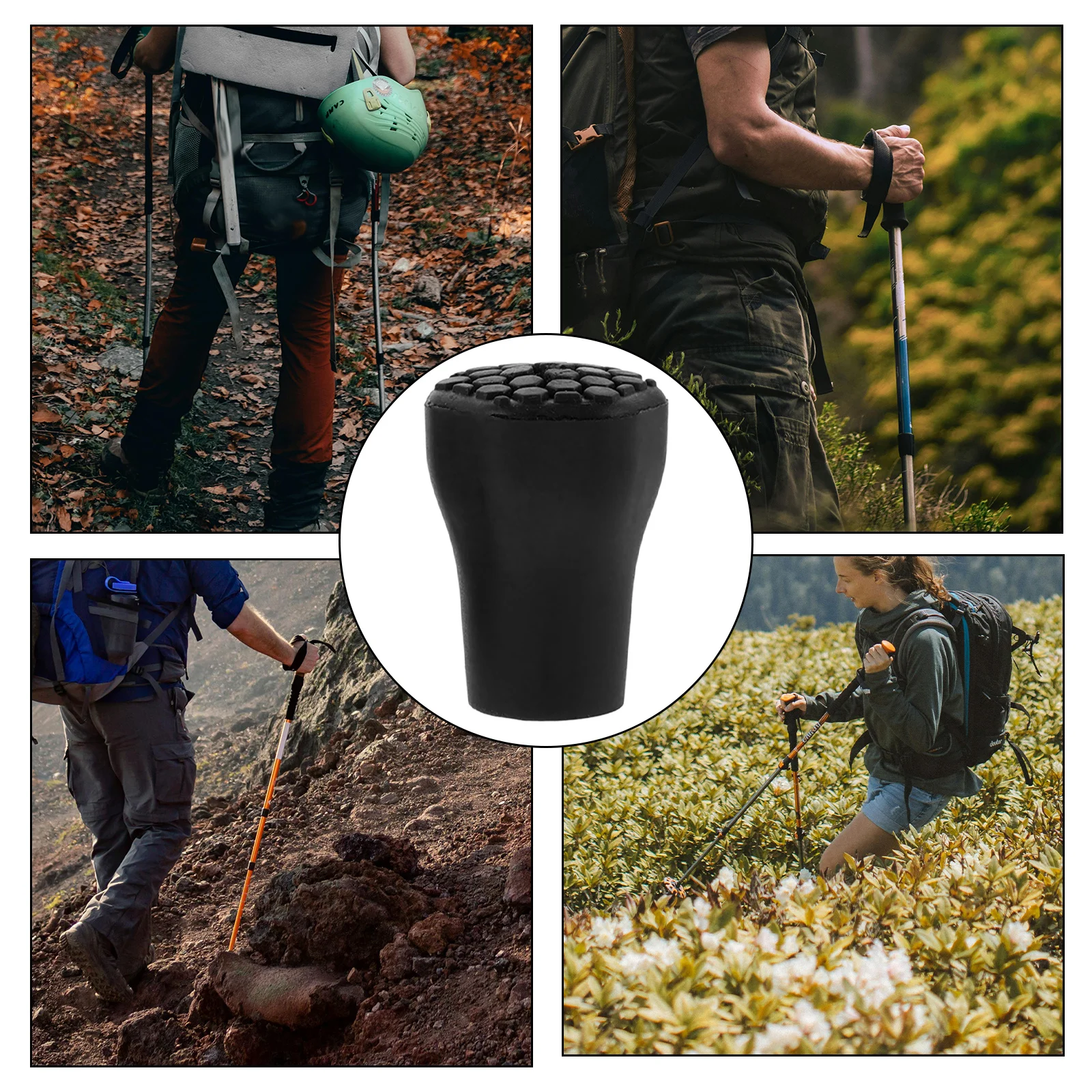 6Pcs Trekking Pole Tips Nonskid Cane Plastic Tips Replacement Hiking Pole Tip Anti-Slip Crutch Feet Crutch Feet Sleeves 
6Pcs Trekking Pole Tips Nonskid Cane Plastic Tips Replacement Hiking Pole Tip Anti-Slip Crutch Feet Crutch Feet Sleeves