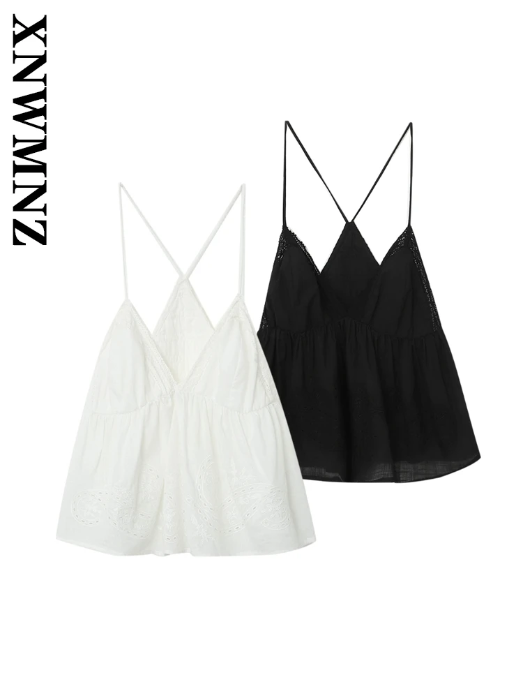 XNWMNZ 2025 Summer Lady Sexy club Shoulder thin shoulder strap Backless Short Slip Top Fashion Chic Woman's Sleeveless V-Collar
XNWMNZ 2025 Summer Lady Sexy club Shoulder thin shoulder strap Backless Short Slip Top Fashion Chic Woman's Sleeveless V-Collar
