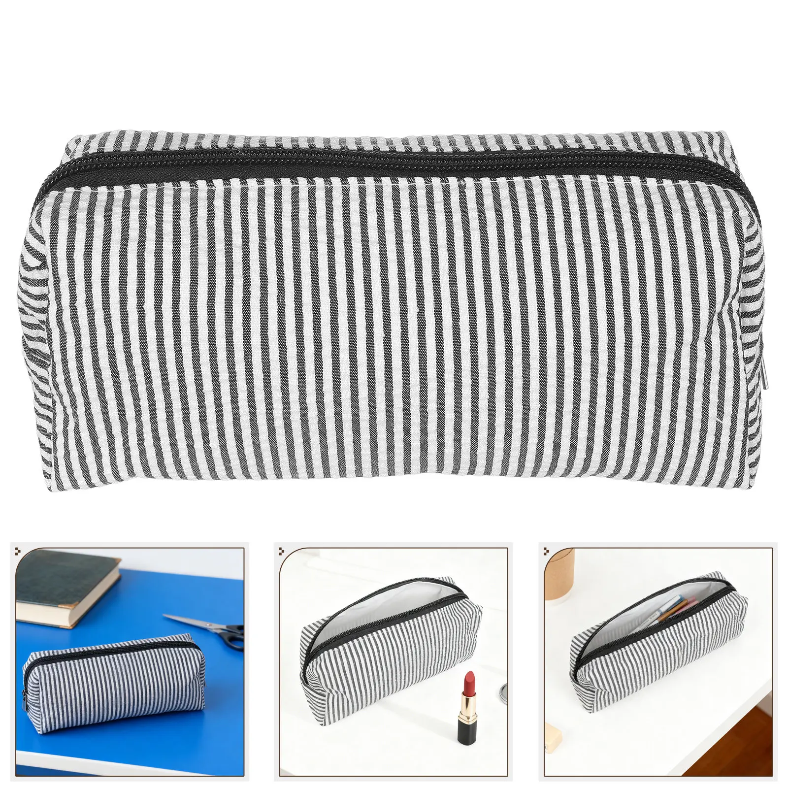 Black Striped Pencil Case Large Capacity Zipper Pouch School Office Stationery Organizer Bag Portable Pencil
Black Striped Pencil Case Large Capacity Zipper Pouch School Office Stationery Organizer Bag Portable Pencil