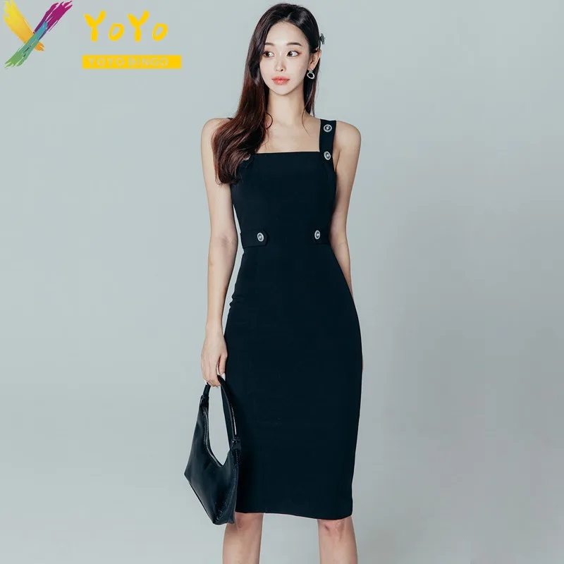 Elegant Formal Office Black Spaghetti Strap Square Collar Button Decorated Dress 2024 Summer Fashion Slim Fit Party Club Dress
Elegant Formal Office Black Spaghetti Strap Square Collar Button Decorated Dress 2024 Summer Fashion Slim Fit Party Club Dress