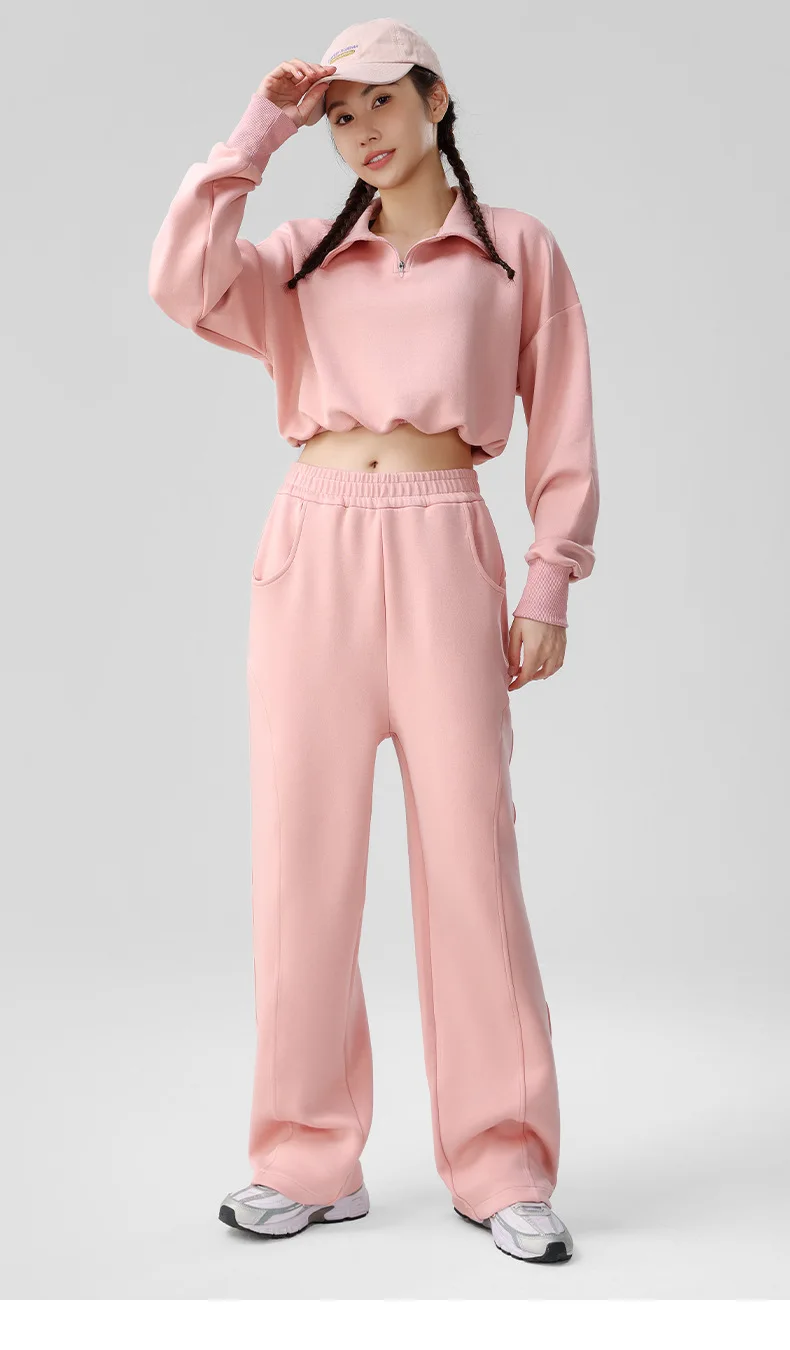 Autumn Winter Women Yoga Sets Half Zipper Loose Long Sleeves Tops+ Long Loose Pants Breathable Comfortable Sports Fitness Sets
Autumn Winter Women Yoga Sets Half Zipper Loose Long Sleeves Tops+ Long Loose Pants Breathable Comfortable Sports Fitness Sets