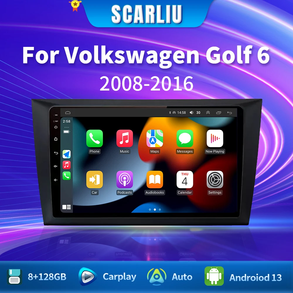SCARLIU Car Radio For Volkswagen VW Golf 6 MK6 GTI R 2008 - 2012 Wireless Carplay Android Auto Car Stereo Multimedia Player
SCARLIU Car Radio For Volkswagen VW Golf 6 MK6 GTI R 2008 - 2012 Wireless Carplay Android Auto Car Stereo Multimedia Player