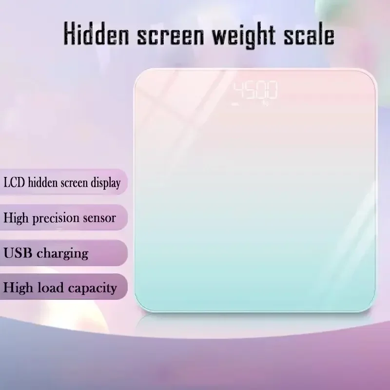 Gradient Color Intelligent LCD Electronic Scale Digital Display Glass Weight Scale Balance Body Health and Weight Loss USB Charg
Gradient Color Intelligent LCD Electronic Scale Digital Display Glass Weight Scale Balance Body Health and Weight Loss USB Charg