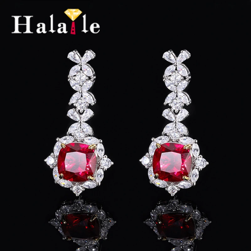 Halaile S925 стерлингового серебра, полихромный циркон, ювелирные изделия, серьги-капли с высокоуглеродистыми бриллиантами, модные ювелирные изделия, женский элегантный подарок
Halaile S925 стерлингового серебра, полихромный циркон, ювелирные изделия, серьги-капли с высокоуглеродистыми бриллиантами, модные ювелирные изделия, женский элегантный подарок