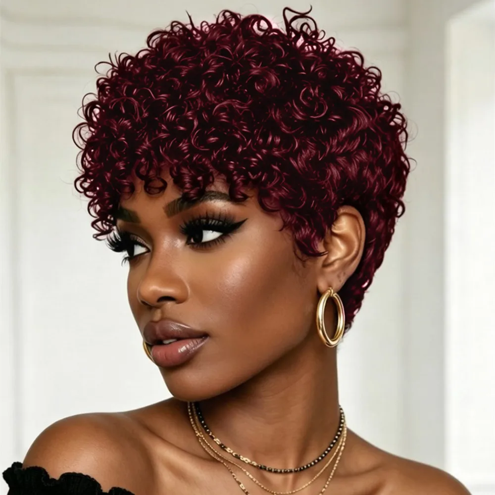 kinky curly machine made 150% density pixie human hair wigs for women short human hair wigs daily use natural look pixie wig
kinky curly machine made 150% density pixie human hair wigs for women short human hair wigs daily use natural look pixie wig